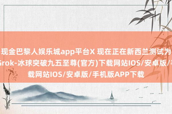 现金巴黎人娱乐城app平台X 现在正在新西兰测试为免用度户提供 Grok-冰球突破九五至尊(官方)下载网站IOS/安卓版/手机版APP下载